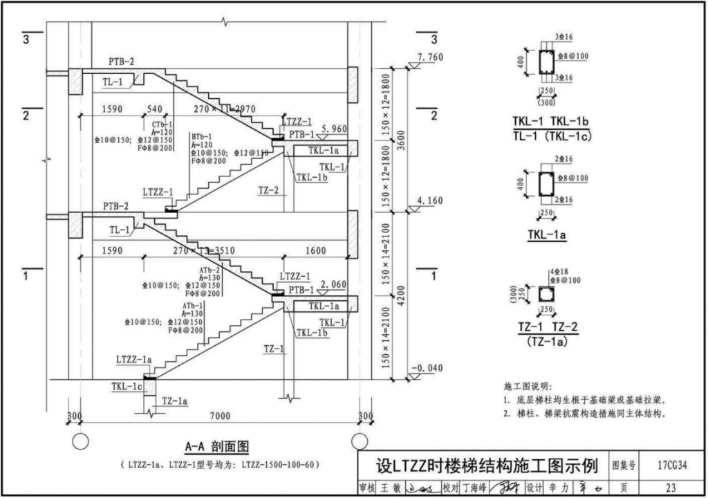 图片[6]-17CG34：橡胶支座钢筋混凝土板式楼梯-规范图集|经验交流-金瓦刀