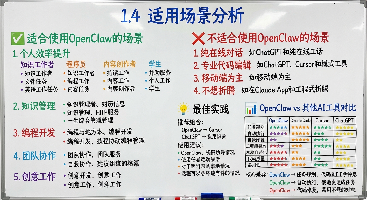 AI工具能力对比雷达图 - OpenClaw在任务规划和自动化方面的优势